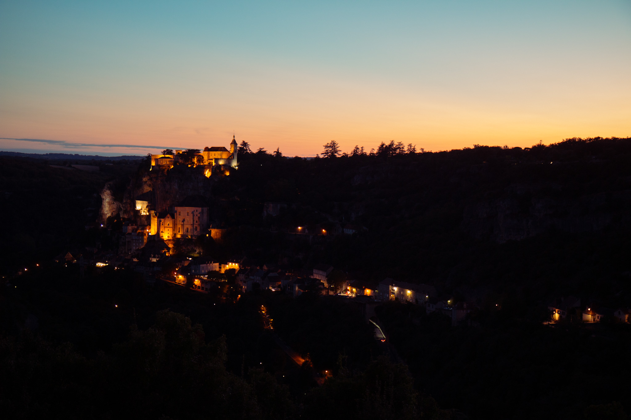 Sunset over old town